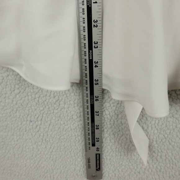 Shoshhanna Dress Womens 8 White Mini Shirt A Line Short Sleeve Flutter Summer - Picture 7 of 12